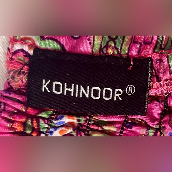 Kohinoor Pakastani Designer Open Back Pink & Gold Maxi Dress Size M Maximalist - Picture 12 of 12